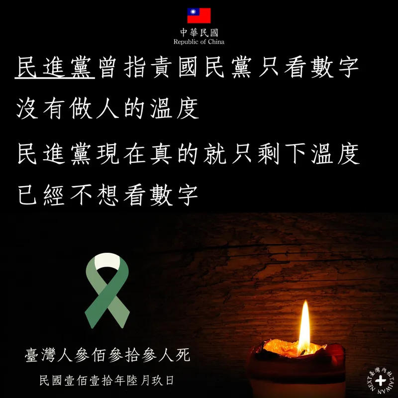 梗圖｜新冠病毒疫情下臺灣人參佰參拾參死