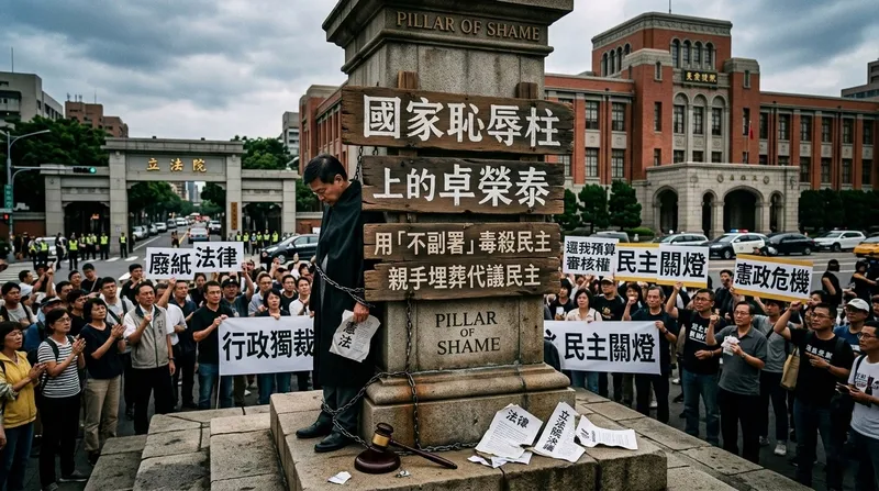 國家恥辱柱上的卓榮泰：用「不副署」玩弄憲政，親手埋葬代議民主