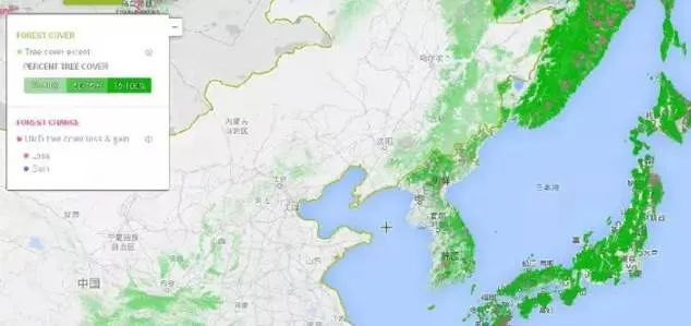 Image: 華北華東地區森林分佈地圖