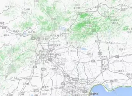 Image: 北京與周圍土地森林分佈地圖
