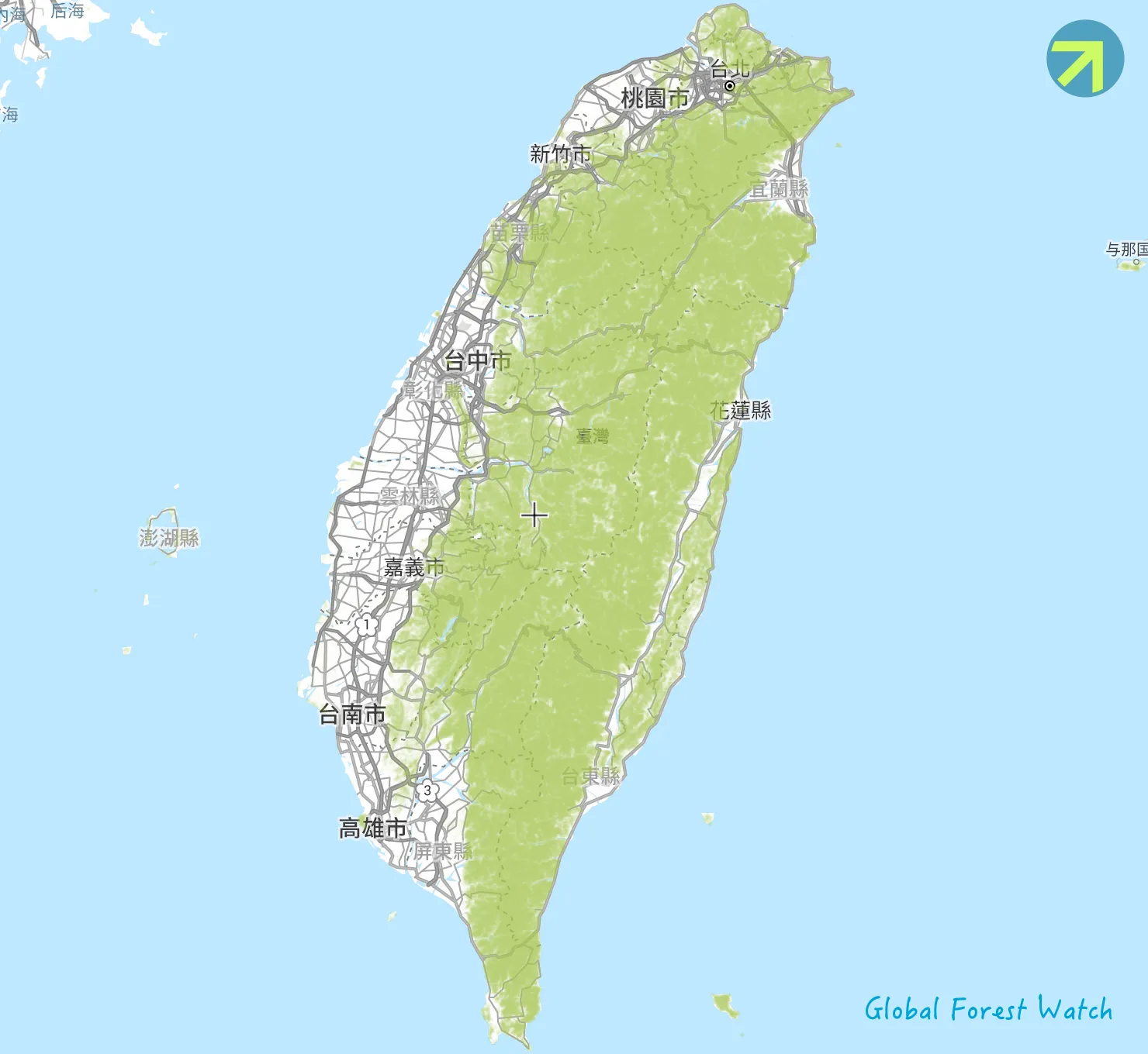 Image: 臺灣森林分布圖