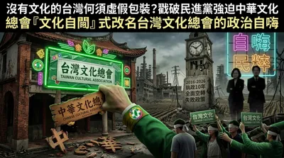 沒有文化的台灣何須虛假包裝？戳破民進黨強迫中華文化總會「文化自閹」式改名台灣文化總會的政治自嗨