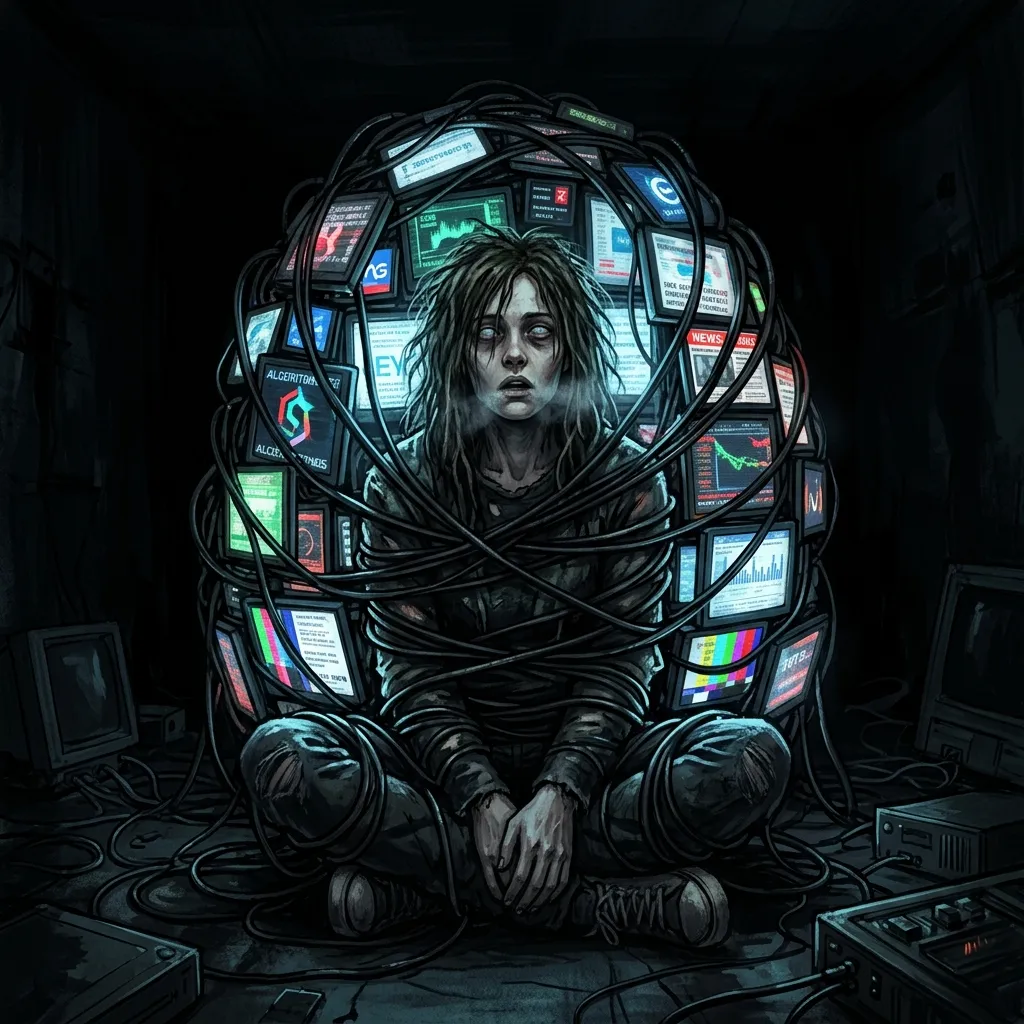 被資訊與數位螢幕綑綁的繭房