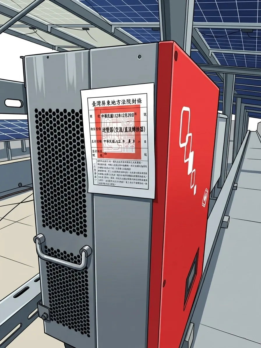 太陽能模組被銀行團貼上封條